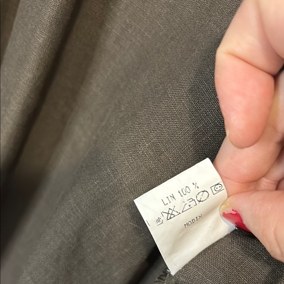 Eva Tralala Paris 100% linen chocolate brown one button jacket - Picture 6 of 8